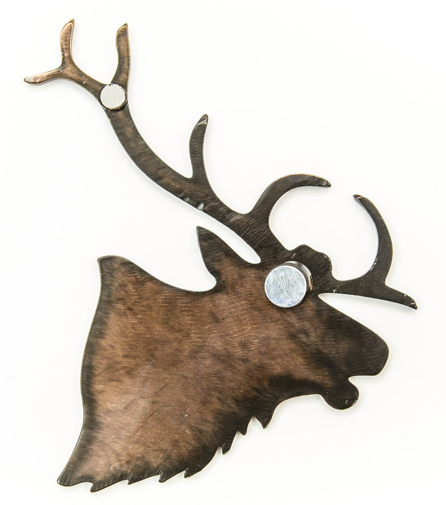 Elk Magnetic Bottle Opener created by Blue Moose Metals. Made in Montana