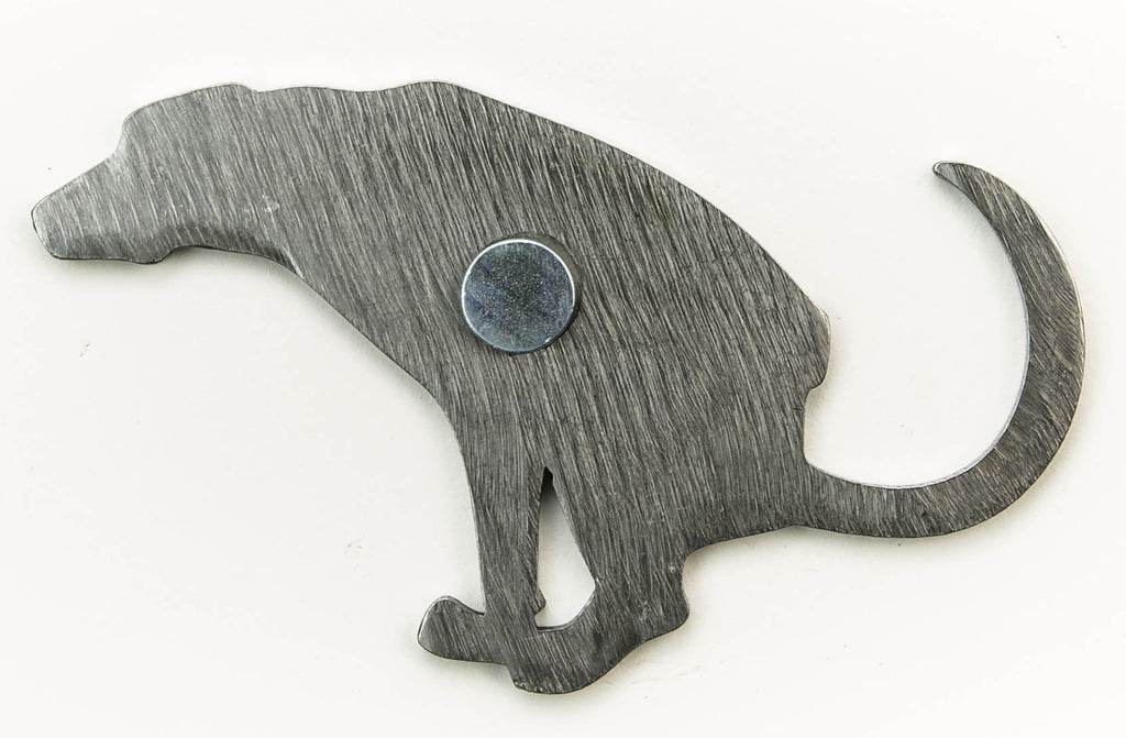 Pooping Dog Magnetic Bottle Opener created by Blue Moose Metals. Made in Montana