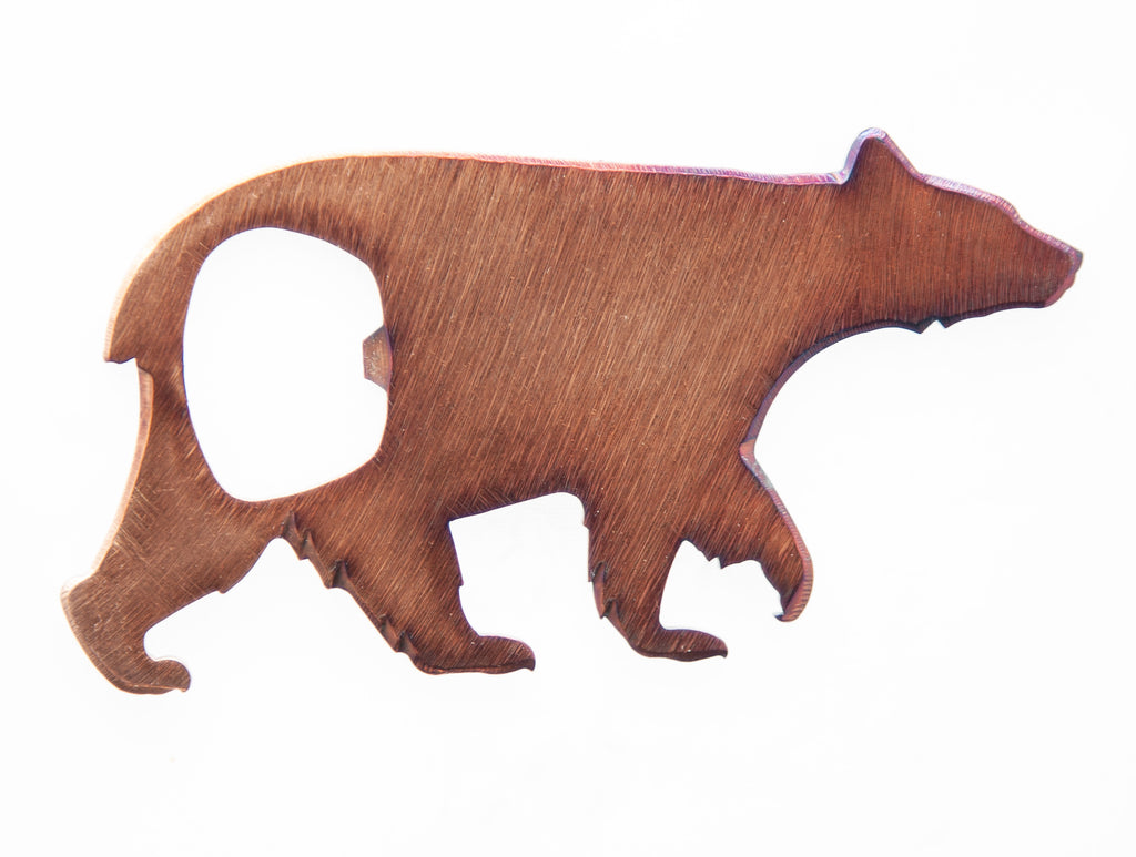 Black Bear Magnetic Bottle Opener Torch created by Blue Moose Metals. Made in Montana
