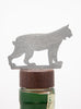 Bobcat Wine Bottle Stopper Silver created by Blue Moose Metals. Made in Montana