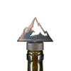 Mountain Wine Bottle Stopper Bronze created by Blue Moose Metals. Made in Montana