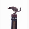Pooping Dog Wine Bottle Stopper Bronze created by Blue Moose Metals. Made in Montana