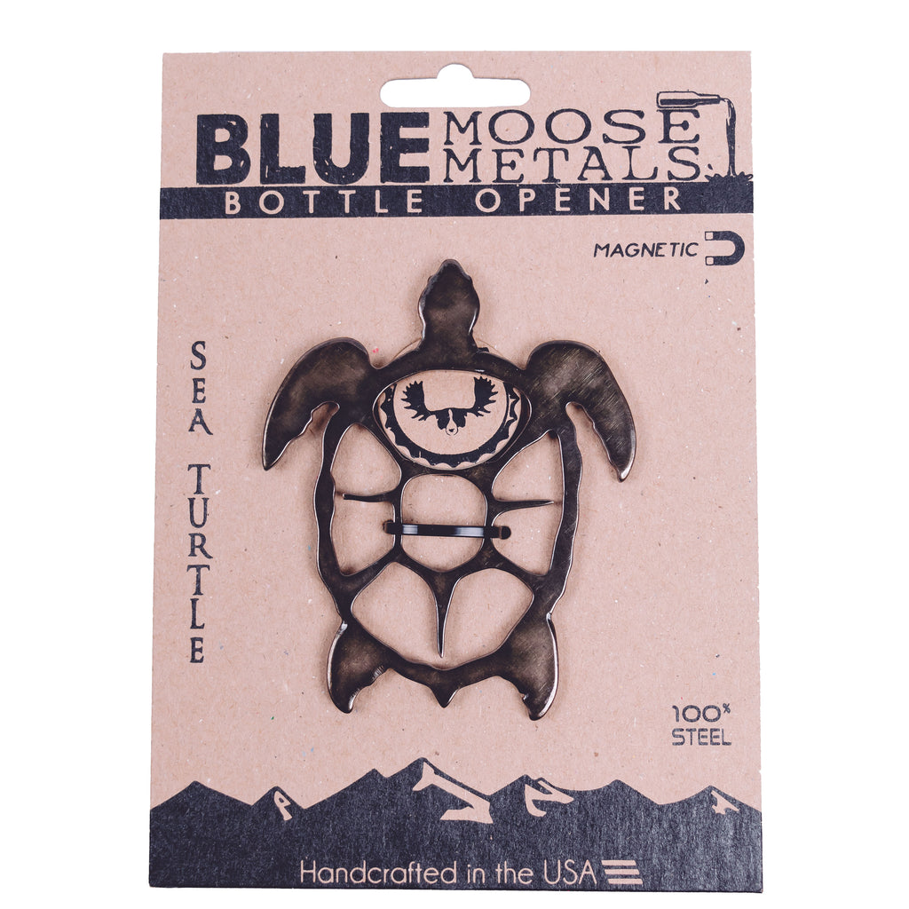 Sea Turtle Magnetic Bottle Opener created by Blue Moose Metals. Made in Montana