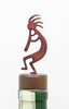 Kokopelli Wine Bottle Stopper Bronze created by Blue Moose Metals. Made in Montana