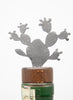 Prickly Pear Cactus Wine Bottle Stopper Silver created by Blue Moose Metals. Made in Montana