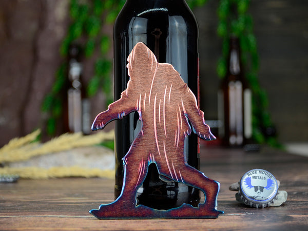 Sasquatch Big Foot Beer Bottle Opener - Made in Montana | Blue