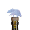 Bear Wine Bottle Stopper Silver created by Blue Moose Metals. Made in Montana