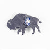 Bison Magnetic Bottle Opener Silver created by Blue Moose Metals. Made in Montana