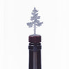 Pine Tree Wine Bottle Stopper Silver created by Blue Moose Metals. Made in Montana