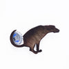 Pooping Dog Magnetic Bottle Opener Bronze created by Blue Moose Metals. Made in Montana