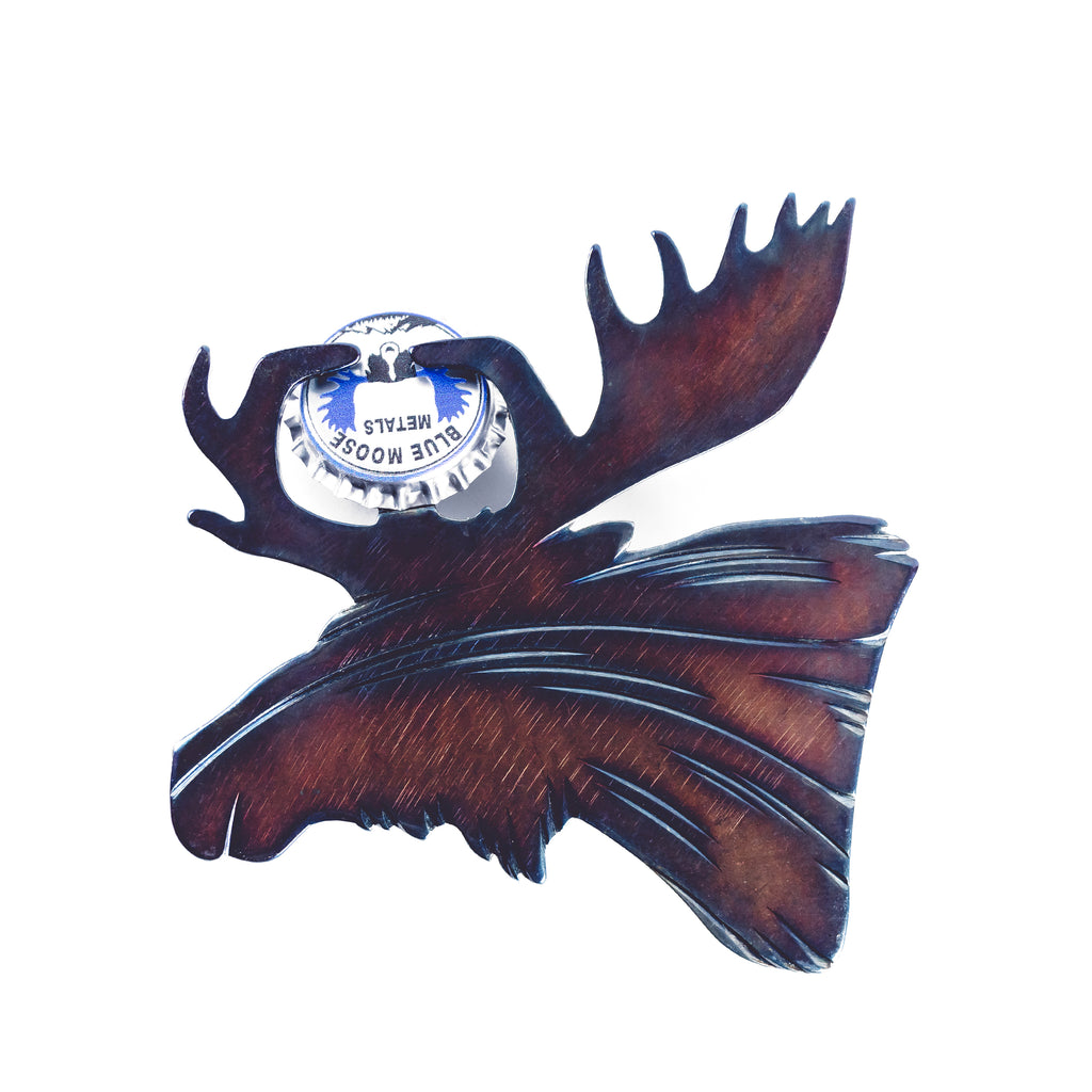 Moose Magnetic Bottle Opener Torch created by Blue Moose Metals. Made in Montana