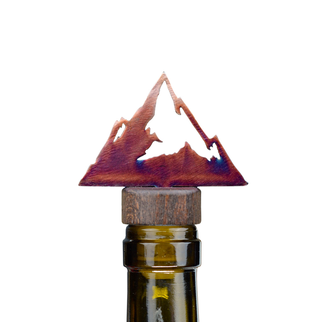 Mountain Wine Bottle Stopper Torch created by Blue Moose Metals. Made in Montana