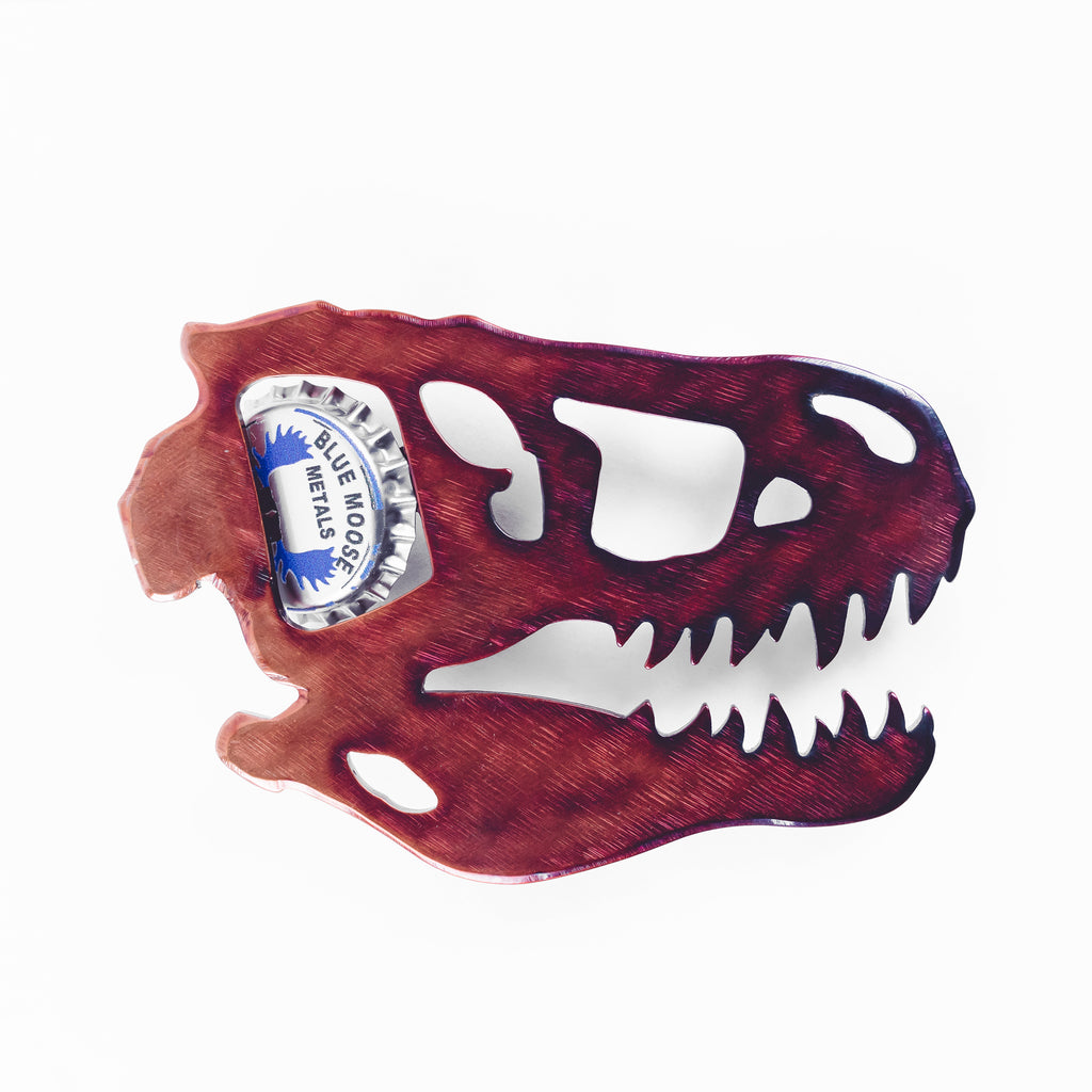 T-Rex Magnetic Bottle Opener Torch created by Blue Moose Metals. Made in Montana