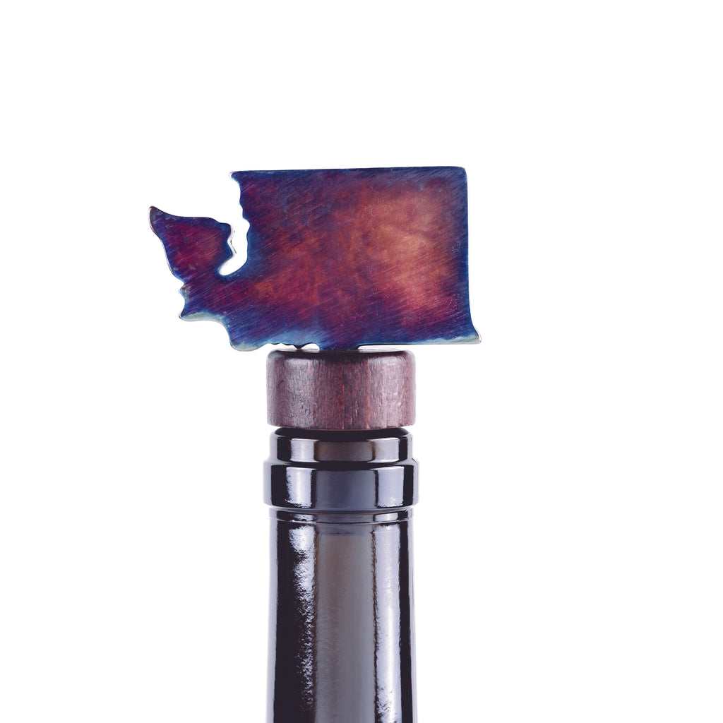 Washington State Wine Bottle Stopper Torch created by Blue Moose Metals. Made in Montana